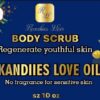 Body Scrub for sensitive skin. Has no fragrance just natural oils and a touch of love.