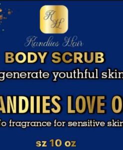 Body Scrub for sensitive skin. Has no fragrance just natural oils and a touch of love.